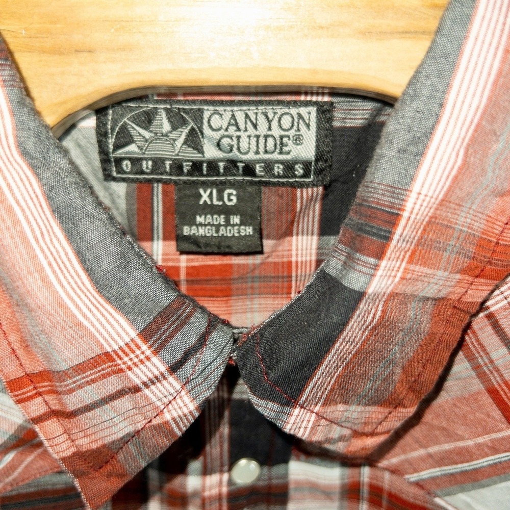 Canyon Guide Outfitters Pearl Snap Western Shirt Mens XL Rodeo Outdoors Ranch - Picture 4 of 9